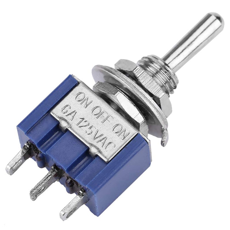 EVTSCAN 10Pcs SPDT Mini Toggle Switch 6A 125V AC, ON