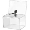 MaxGear Acrylic Ballot Box 6.25" x 4.5" x 4", Donation