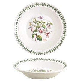 Portmeirion Botanic Garden Rimmed Soup Bowl, Fuchsia