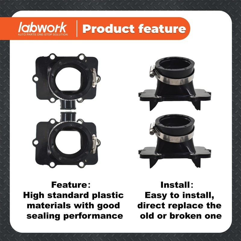 labwork 2X Carburetor Carb Intake Boot replacement for Ski-Doo 600