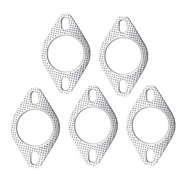 BEANPRECOY 5 Pcs Car Exhaust Gasket, Exhaust Pipe Gasket, Standard 2.5" 2-Bolt Exhaust Flange Gasket Replaces OEM#120-06310-0002,Professional Exhaust Manifold Gasket Material Car Accessories(2.5 inch)