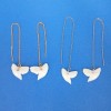 Grass Shack Trading SHARKS TEETH Ear Threads Threader Earrings Silver