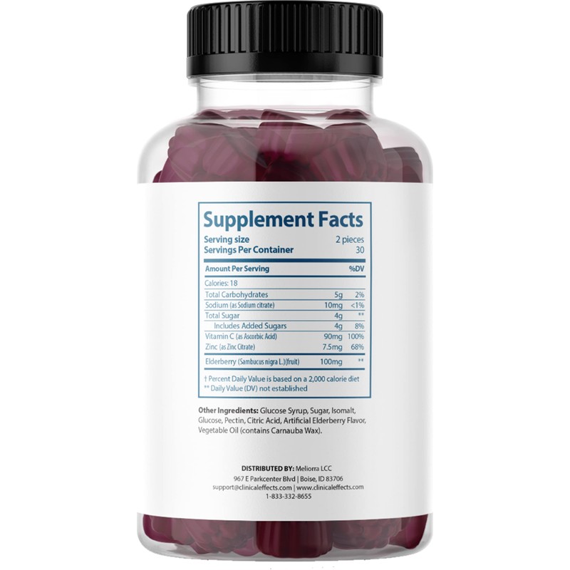 Clinical Effects Daily Immune Support Gummies - Elderberry Gummies with