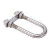 12x130mm Marine Bow Stern Eye U Bolt with Adjustable Screw