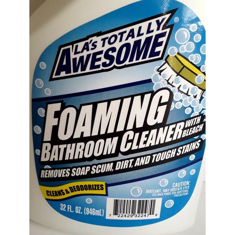 LA's Totally Awesome Foaming Bathroom Cleaner W/ Bleach 32 fl