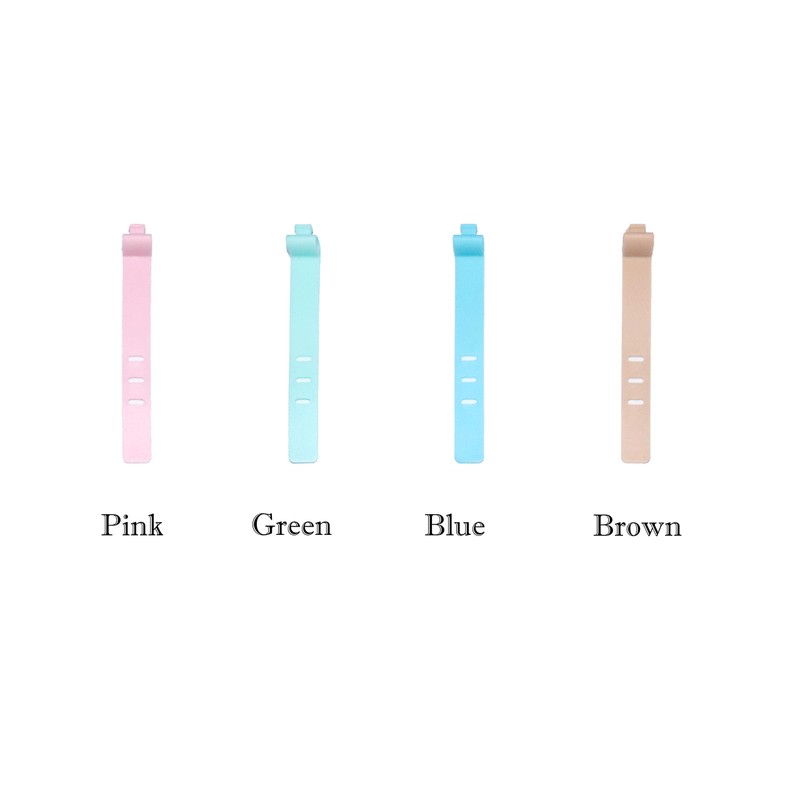 Fgen 30pcs Data Cable Silicone Cable Tie 3 Holes 4