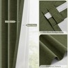 Short Blackout Curtains 52" W x 36" L, Olive Green