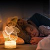 Gohytal 3D Teddy Bear Illusion Night Light for Children, 16
