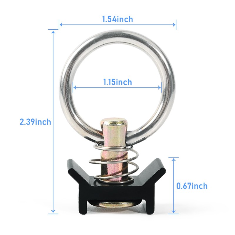 lukar 12 Pack L Track Tie Down O Ring L