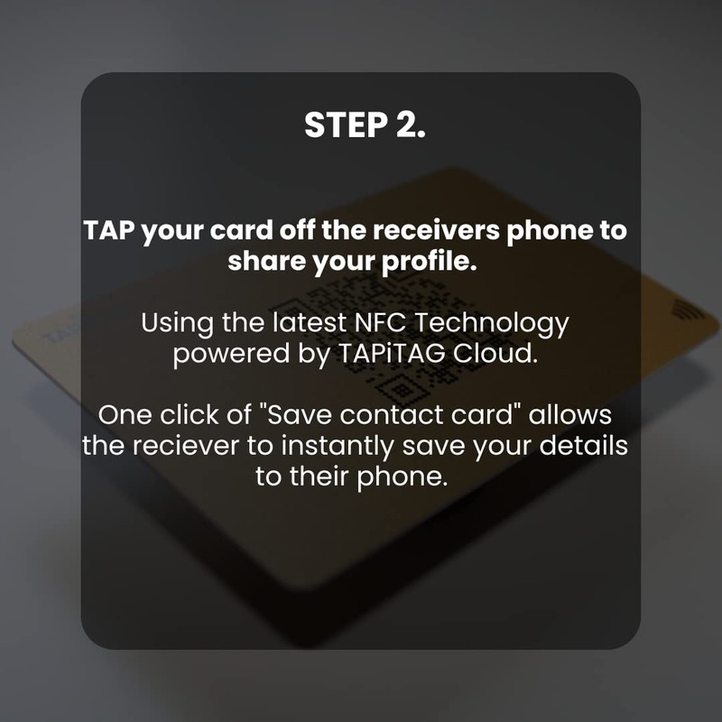 TAPiTAG NFC Tag + QR Contactless Digital Business Card Metal
