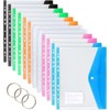 TOOELMON Punched Pockets A4 Plastic Wallets 12 Pack A4 Folders