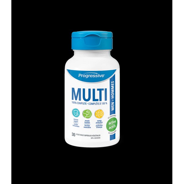 Progressive Nutritionals Multi Vitamins & Minerals for Active Men 30 Capsules