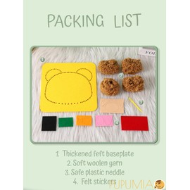 PupuMiao Sewing Kit for Kids DIY Embroidery Sewing Kit Cute Animal Sewing Projects with Jumble Needle Easy Crafts with English Instructions, Perfect for Beginners, Girls Boys Ages 4-12