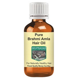 Devprayag Pure Brahmi Amla Hair Oil for Naturally Healthy Hair Natural Therapeutic Grade 50ml (1.69 oz)