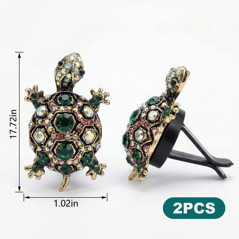 KGCGJVB 2pcs Car Vent Clips Cute Sea Turtle Green Beachy