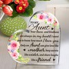 Gift for Aunt, Acrylic Heart Keepsake Sign, Stylish Decorative Signage