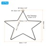 PATIKIL 12 Inch Dream Catcher Rings, 2 Pcs Metal Star