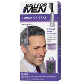 Touch of Gray Hair Treatment T-55 Black-Gray by JUST FOR MEN for Men - 1 Application hair Color