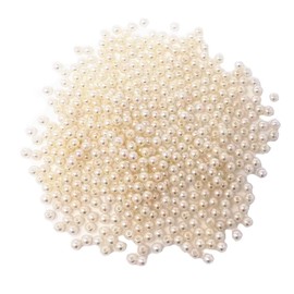 Honbay 500pcs 1/4 Inch Round Pearl Beads Ivory Art and Crafts Pearl Loose Beads for DIY Jewelry Making