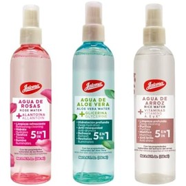 Agua de Rosas  Agua de Aloe Vera con Glicerina  Agua de Arroz, tónicos faciales, diferentes usos- 250 ml cada uno