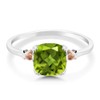 Gem Stone King 8MM Cushion Gemstone Birthstone Engagement Ring |