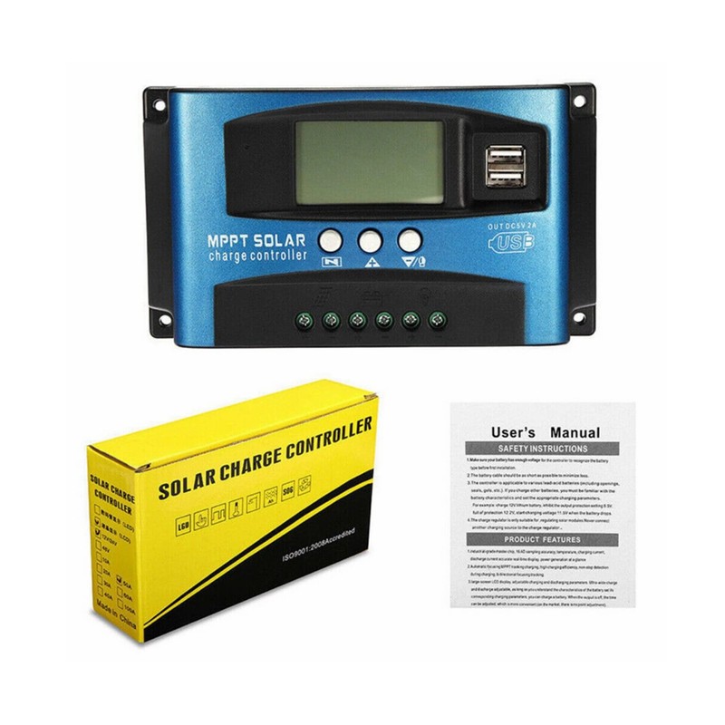 DIGISHUO 30A MPPT Solar Charge Controller with LCD Display Dual