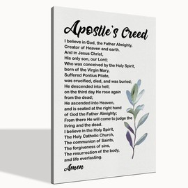 Apostles Creed Wall Art, Christian Scripture 'Our Father' - 24x16