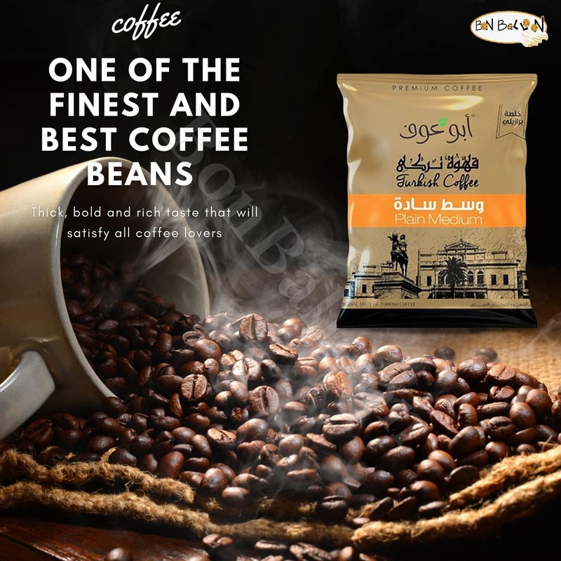 Abu Auf Coffee Plain Medium Roast Original Premium Turkish AbuAuf