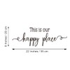 This is Our Happy Place - Carved Letters Sweet Words