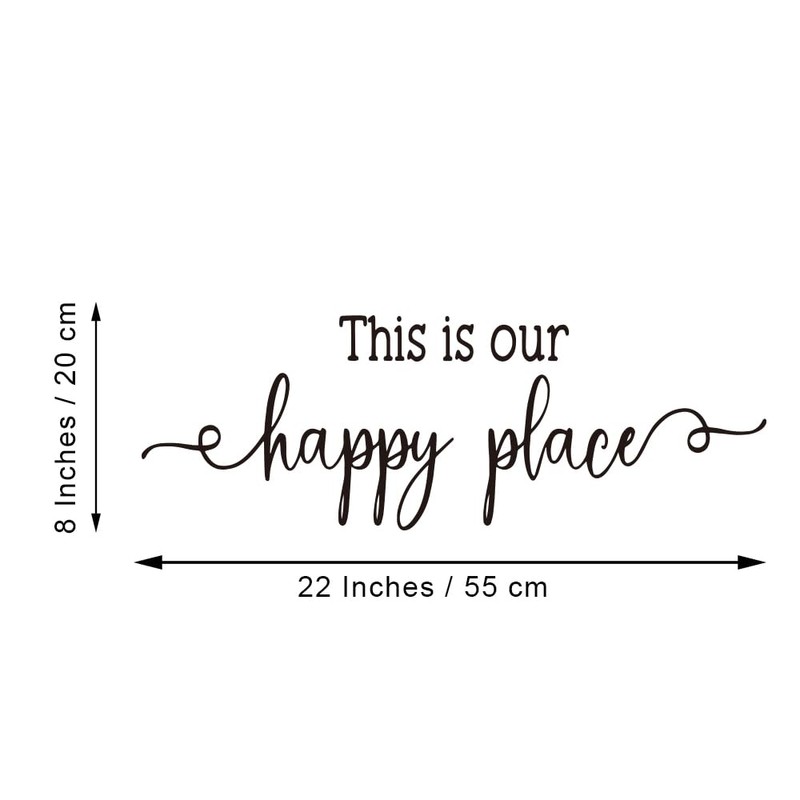 This is Our Happy Place - Carved Letters Sweet Words
