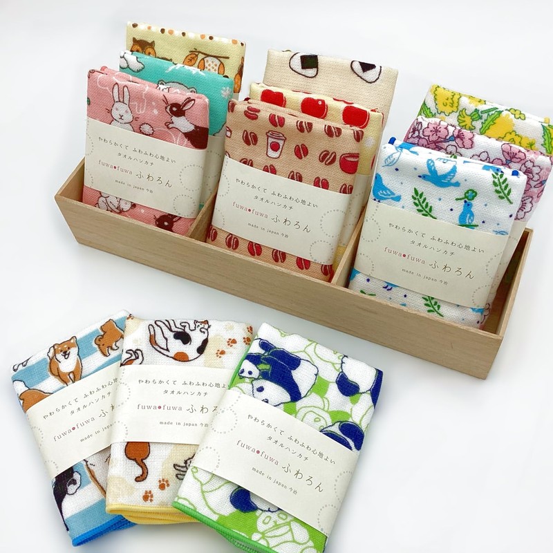 Kyoyu Blue Bird Hand Towel, 9.8 x 9.8 inches (25