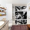 Funnytree The Black Swordsman Shower Curtain, Japanese Manga Bathroom Decor,