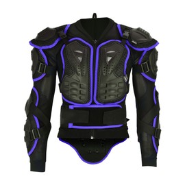Motorcycle Jacket Full Body Armor Chest Protection Dirt Bike Gear for Men Motorcycle Armor Gear Motorbike (Blue, Large)