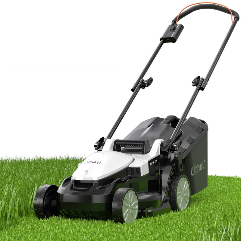 Litheli Electric Lawn Mower Cordless,Grass Cutter Machine for 1600 Sq.Ft.Lawnmower