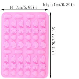 AIBOYA 50 Cavity Insect Silicone Candy Mold Butterfly Bee Snail Caterpillar Gummy Molds For Candy Gummy