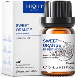 HIQILI Sweet Orange Essential Oil,100% Pure Natural for Diffuser, Aromatherapy-10ml