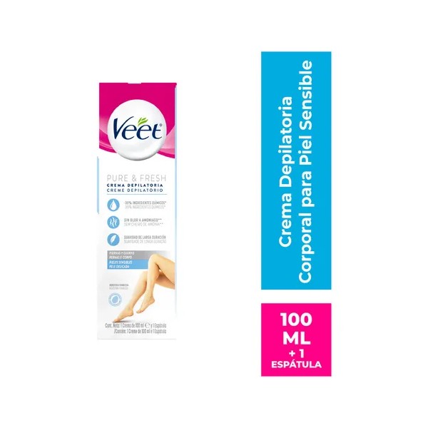 Veet Crema Depilatoria Pure & Fresh piel sensible 100ml