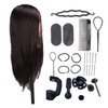 Practice Mannequin Head Novice Hairdressing Training Braiding Doll Head with