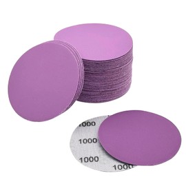 3 Inch 1000 Grit Wet Dry Sandpaper, 50pcs Sanding Disc, Hook and Loop Premium Aluminum Oxide Sand Paper for Metal, Wood, Auto