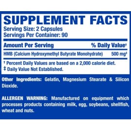Hmb Xs Ronnie Coleman 180 Cápsulas 90 Servicios 500mg N/a