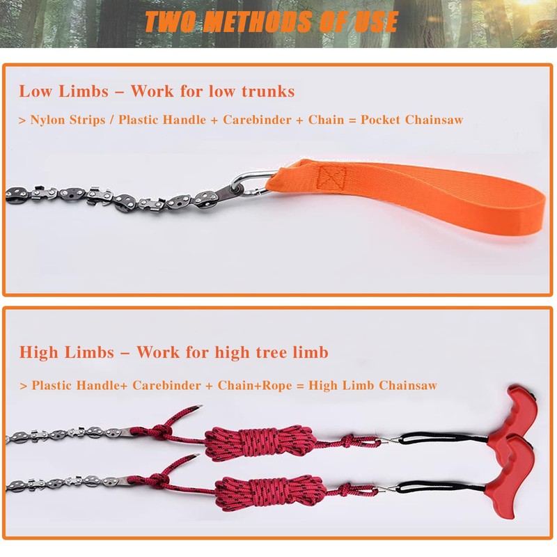 53 Inch Hand Rope Chain Saw, High Tree Limb Chain