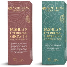 Combo Crecimiento y Fortalecimiento de Pestañas y Cejas Suero + Gel Suero con Biotina & Péptidos + Gel Fortalecedor Transparente con Extractos Naturales Más Largas, Densas y Fuertes