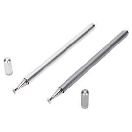 2Pcs Stylus Pens High Sensitivity Accuracy Comfortable Grip Multiple Colors Stylus Touch Screen Pen for Tablet PhoneSilver Gray