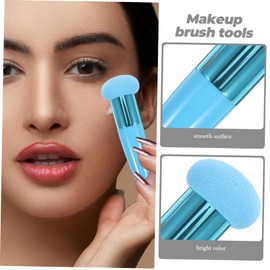 Beavorty 2sets Professional Makeup Brush Set Synthetic Hair Lollipop Brush 10.5cm for Liquid Foundation Reusable 3pc*2 Random Color