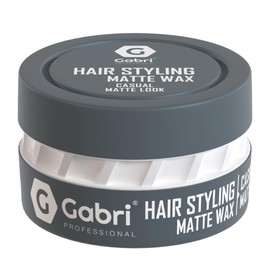 Gabri Professional Hair Wax, Hair Styling Aqua Wax, 1 x 150 ml, Pack of 1 (Casual Matte Look (Grey))