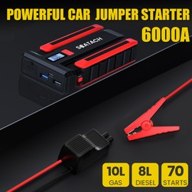 Car Battery Jump Starter, 6000A 12V Car Jumper Starter Portable