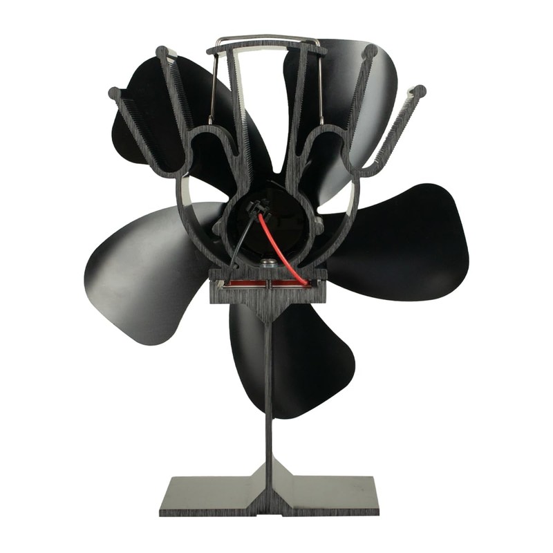 US Stove MH4 Miracle Heat 5 Blade Thermoelectric Fan, No