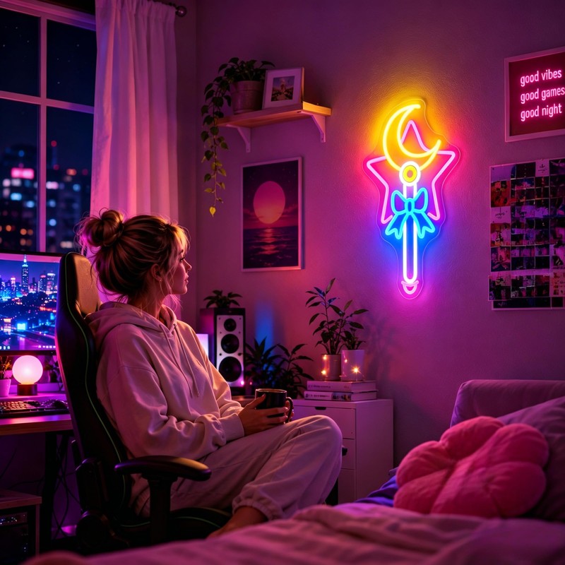 Moon Star Neon Sign Led Sign Neon Signs for Wall