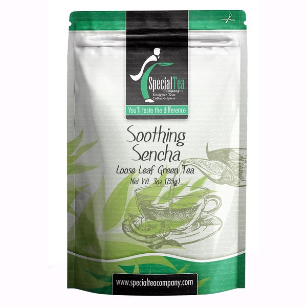 Special Tea Soothing Sencha Green Tea, Loose Leaf, 3 Ounce