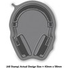 A8 'Wireless Gaming Headset' Unmounted Rubber Stamp (RS00051892)
